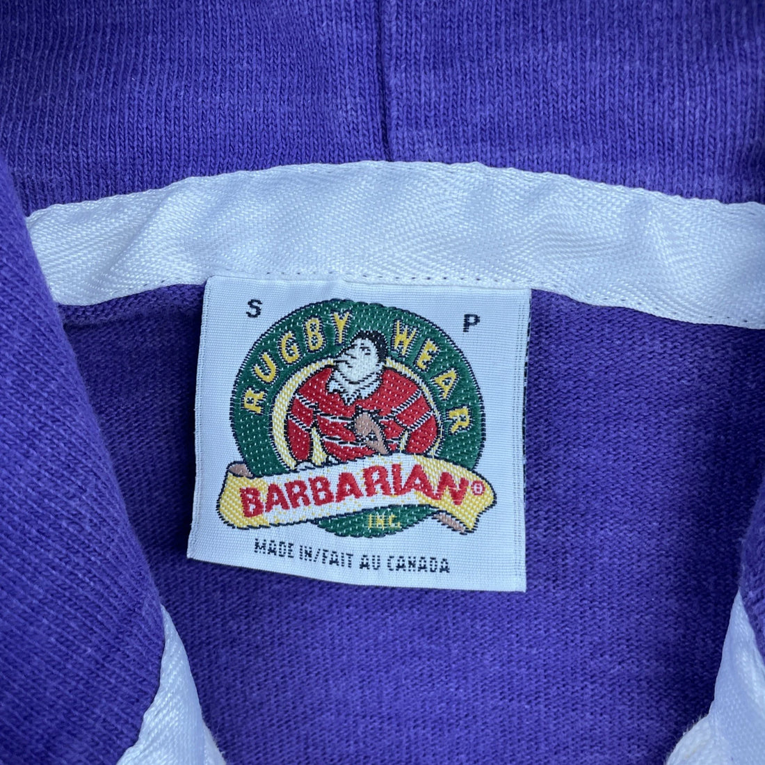Vintage Laurier Barbarian Rugby Shirt Size Small Hooded Striped