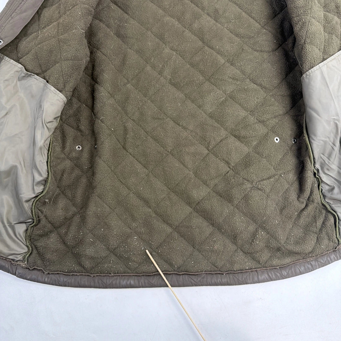 Barbour Powell Quilt Waxed Coat Jacket Size Large
