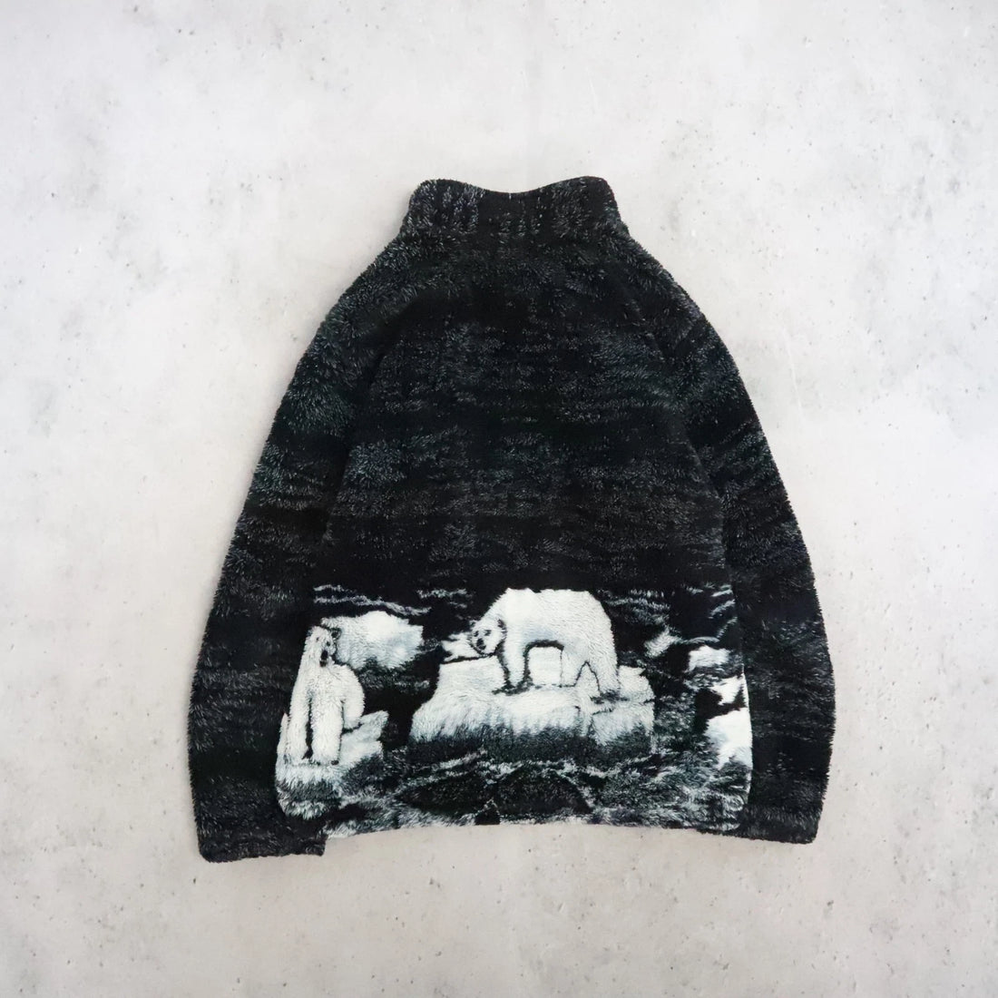 Vintage Polar Bear Fleece Jacket Size Large