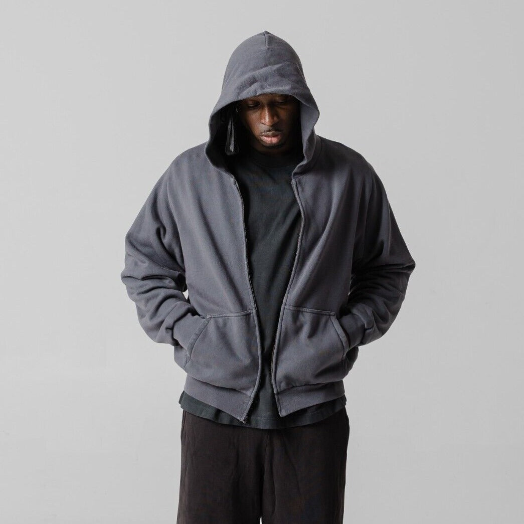 Yeezy Gap Unreleased Season Full Zip Sweatshirt Hoodie Dark Gray