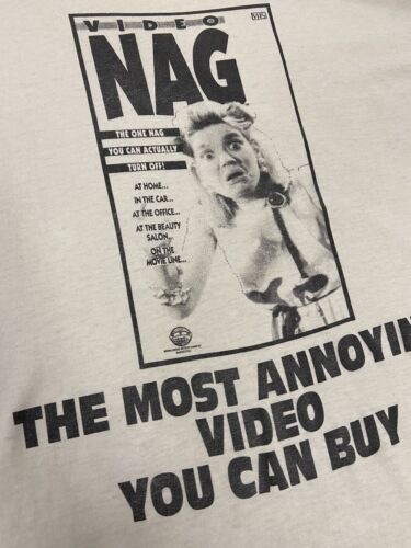 Vintage Video NAG The Most Annoying Video You Can Buy T-Shirt Size XL Parody