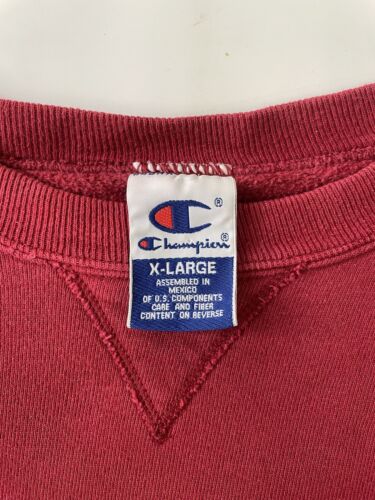 Vintage Champion Crewneck Sweatshirt Size XL Red 90s