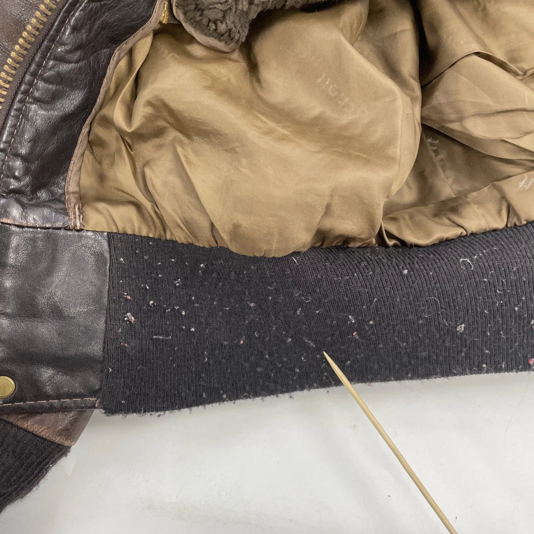 Vintage Schott NYC Leather Bomber Jacket Size 44 Brown