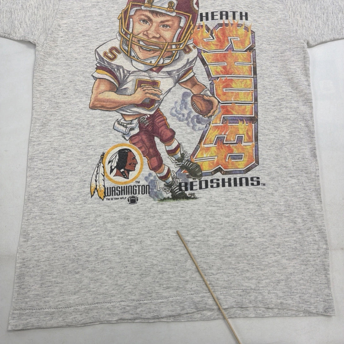 Vintage Washington Redskins Heath Shuler Caricature T-Shirt Size Medium 90s NFL