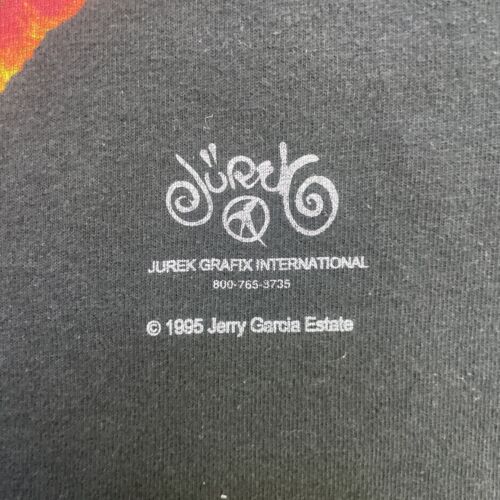 Vintage Jerry Garcia Space T-Shirt Size XL Music Band 1995 90s