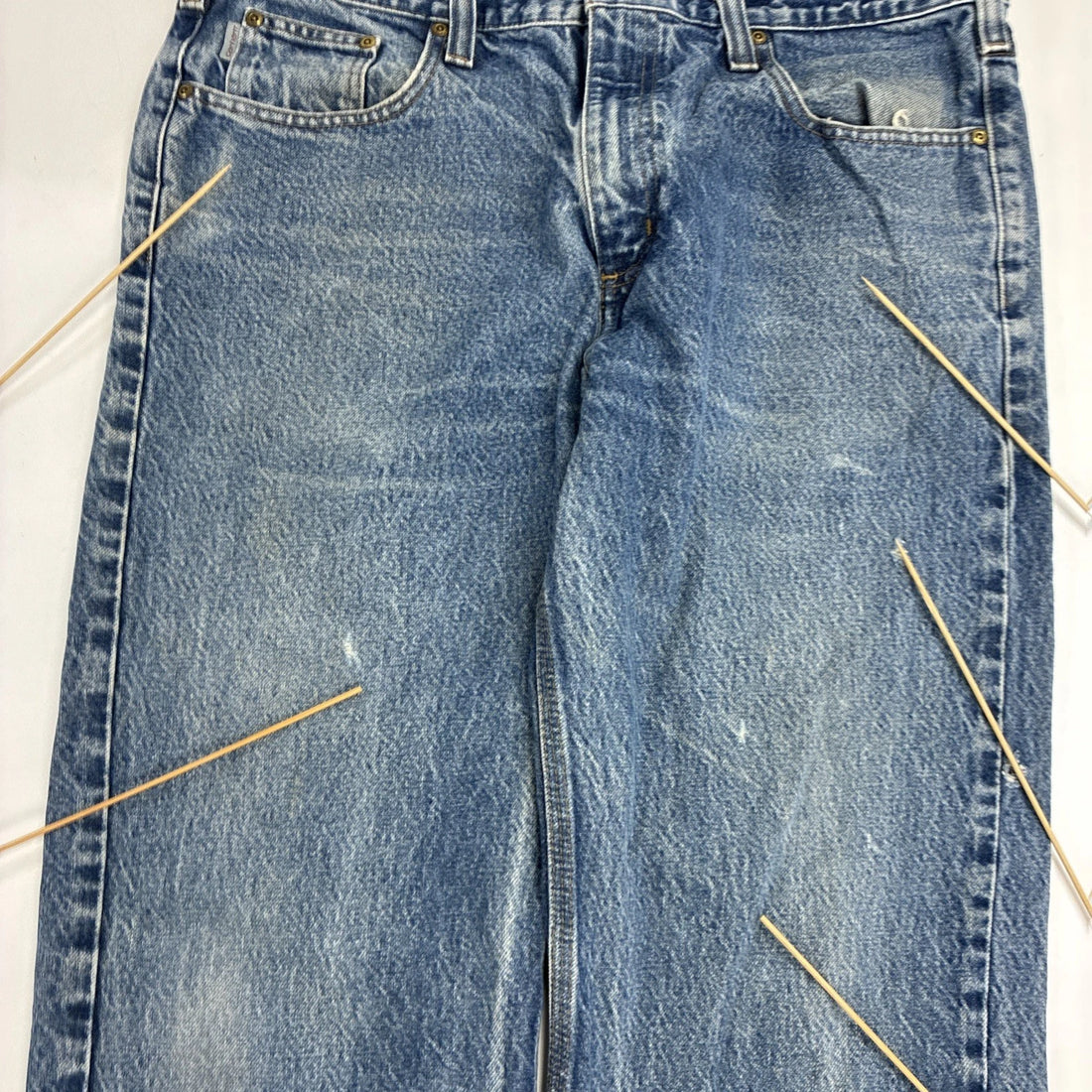 Carhartt Work Denim Jeans Pants Size 38 X 32 Blue