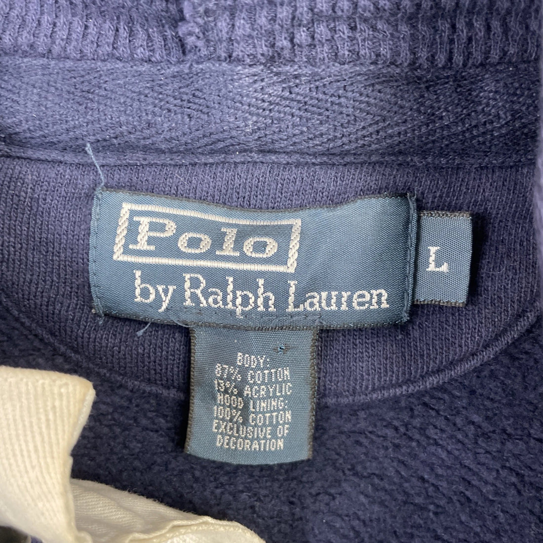 Vintage Polo Ralph Lauren Sweatshirt Hoodie Large Blue