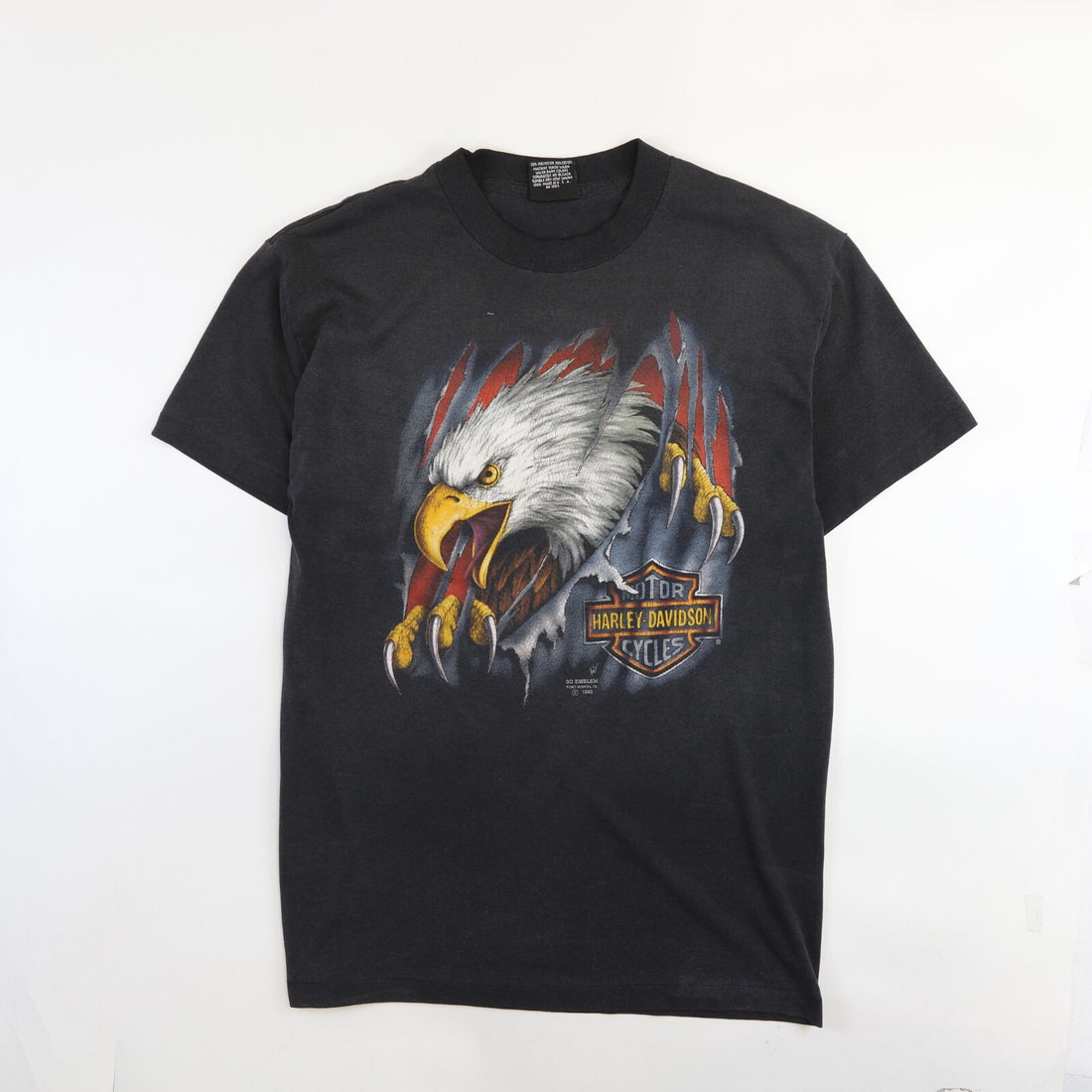 Vintage 3D Emblem Harley Davidson Eagle Hawaiian Hawgs T-Shirt Large 1990 90s