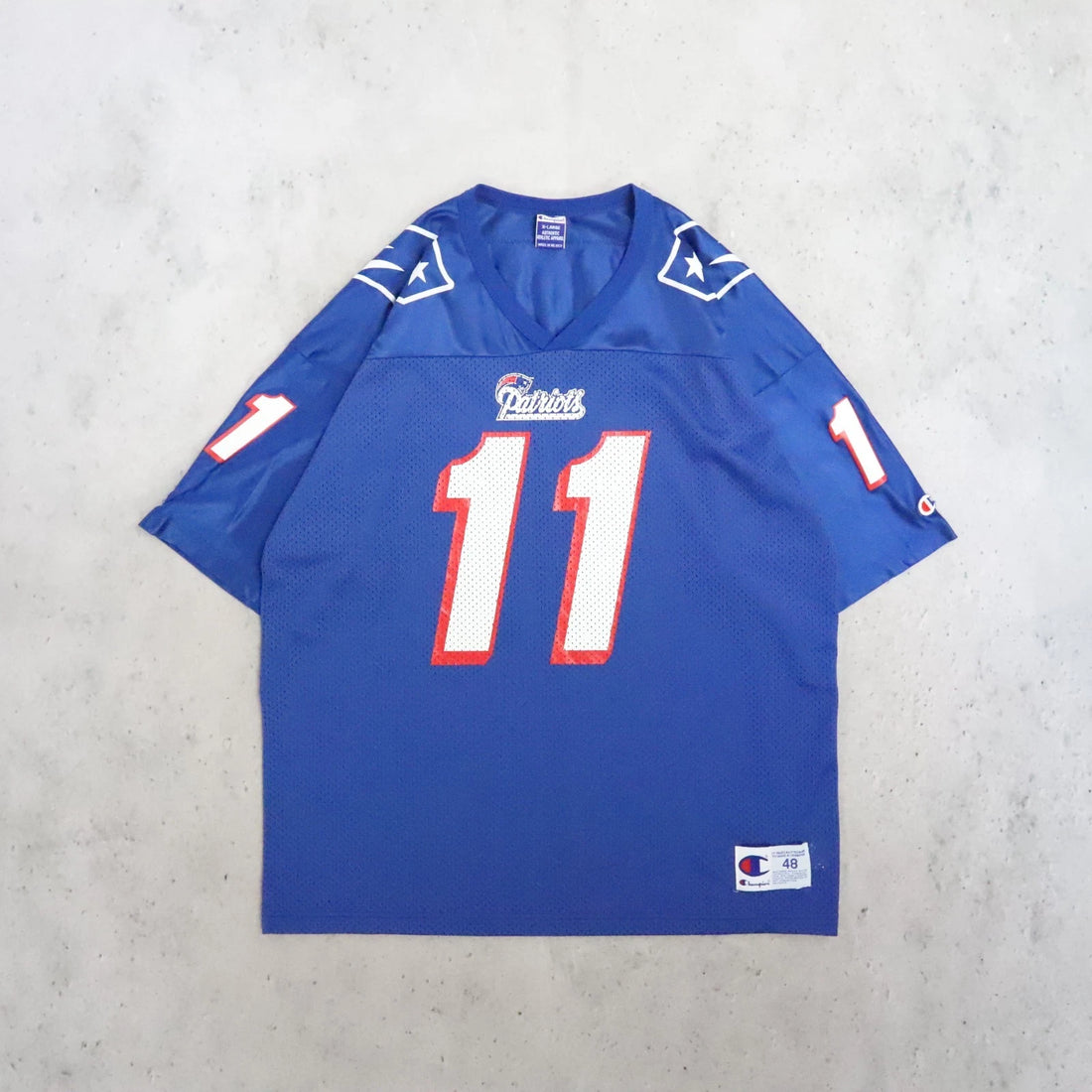 Vintage New England Patriots Drew Bledsoe Champion Jersey Size XL 48 NFL