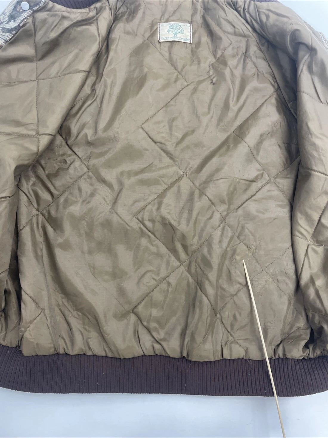 Vintage Mossy Oak Camo Bomber Jacket Size Large