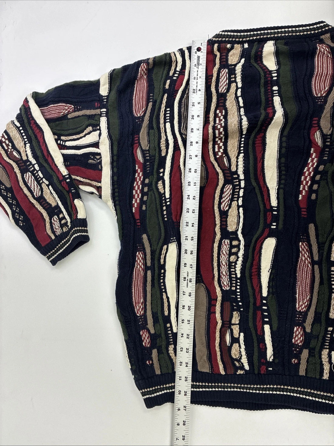 Vintage Cotton Traders 3D Knit Crewneck Sweater Size Large