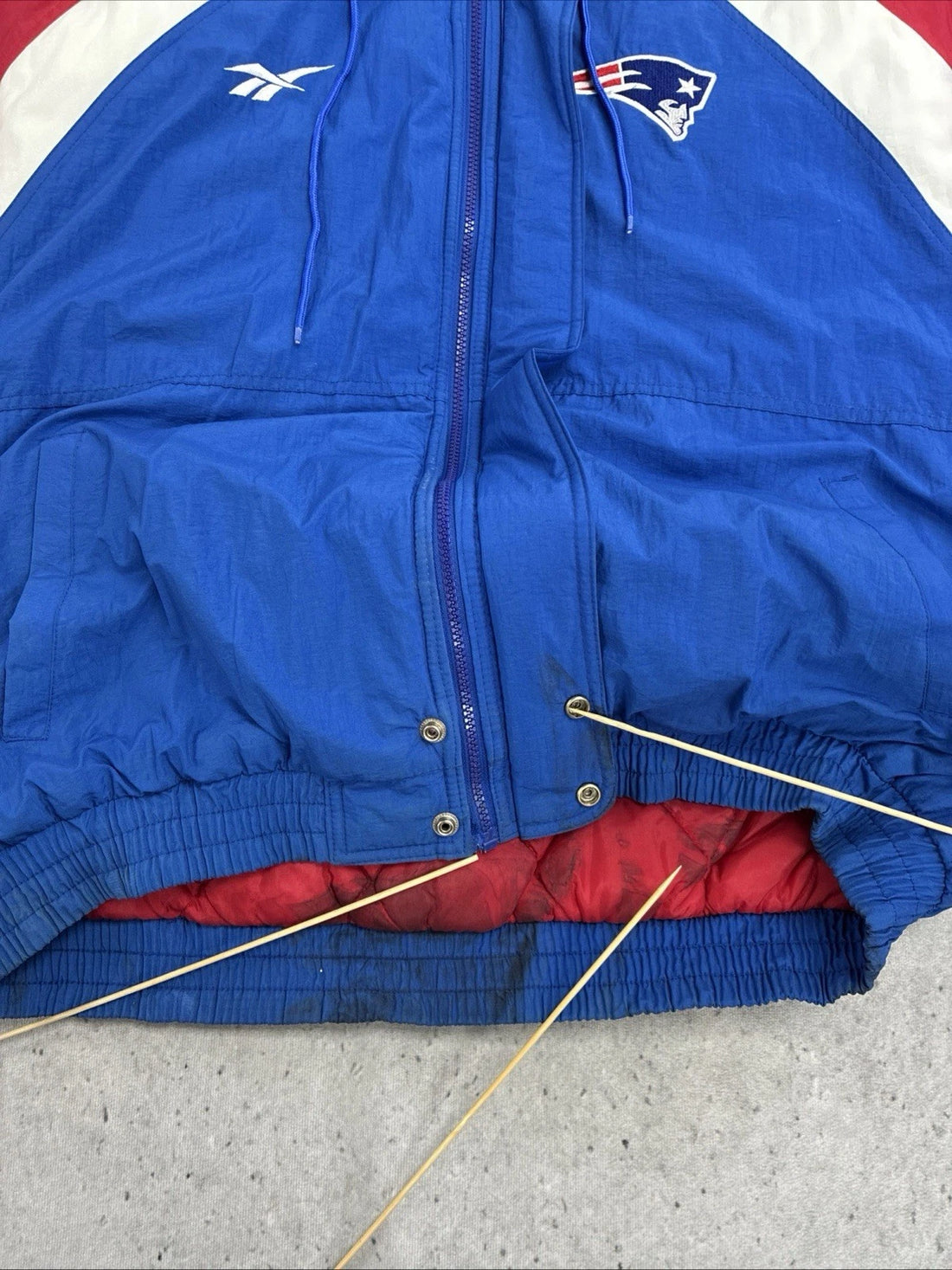 Vintage New England Patriots Reebok Puffer Jacket Size Large NFL