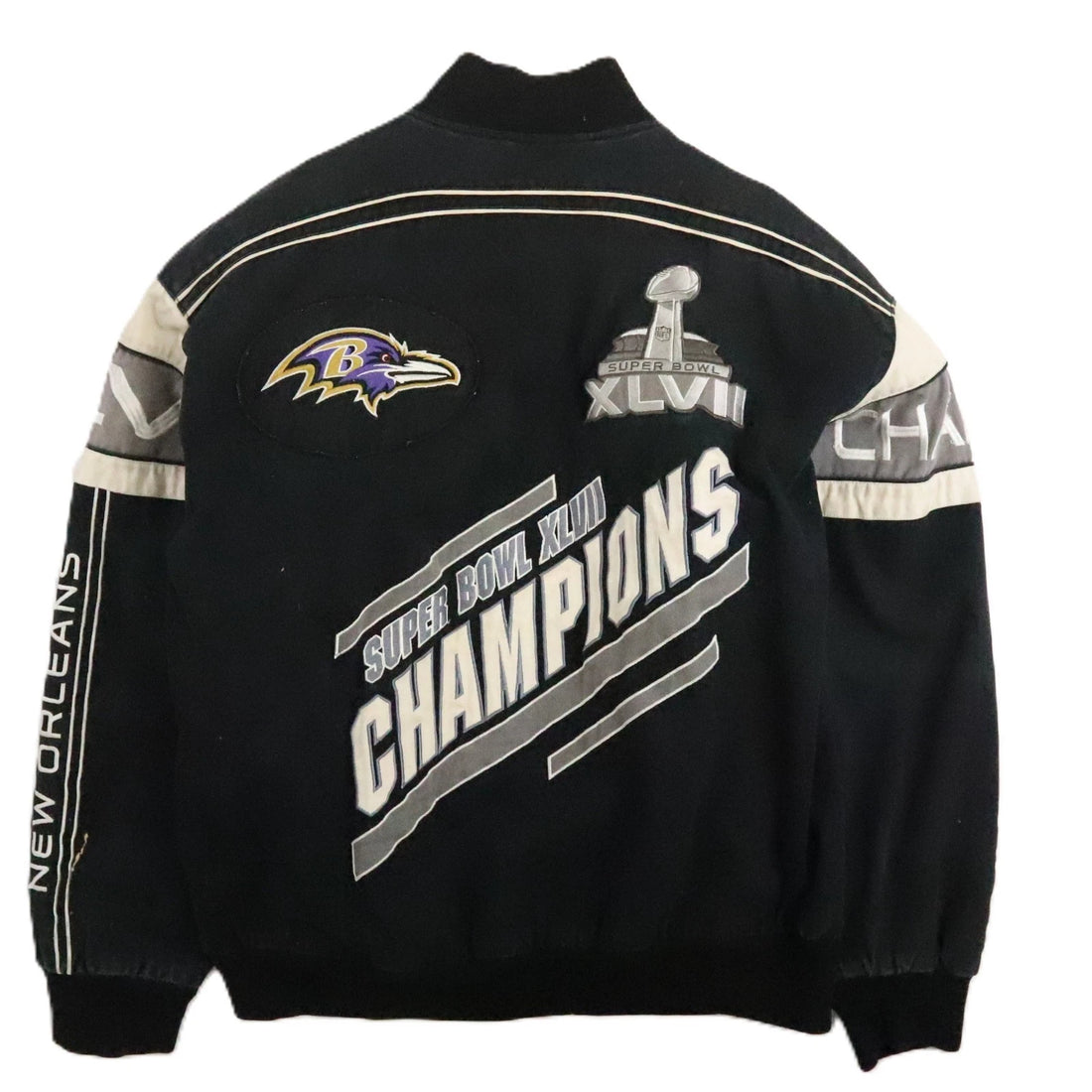 Baltimore Ravens Super Bowl XLVII Bomber Jacket Size 2XL NFL