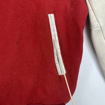 Vintage Detroit Red Wings Shain Wool Varsity Jacket Size Medium 90s NHL