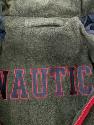 Vintage Nautica Reversible Coat Jacket Size Medium Red Fleece Lined