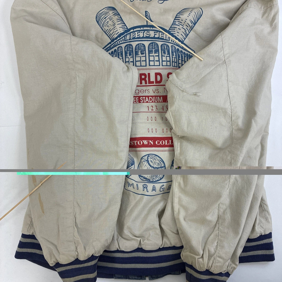 Vintage Brooklyn Dodgers Mirage Reversible Bomber Jacket Size XL MLB
