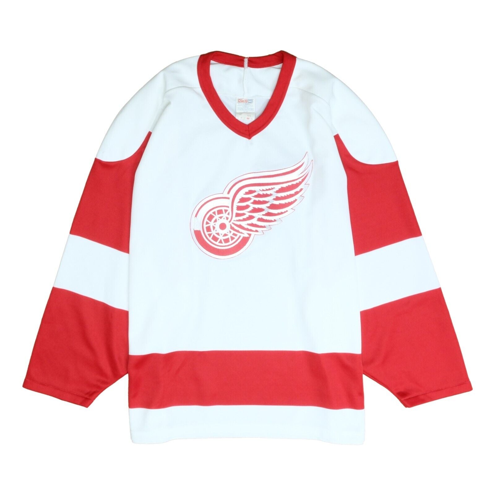 Vintage Detroit Red Wings CCM Hockey Jersey Size Large White