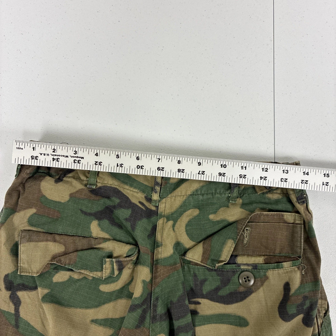 Military Hot Weather Woodland Camo Cargo Utility Trousers Pants Size Small