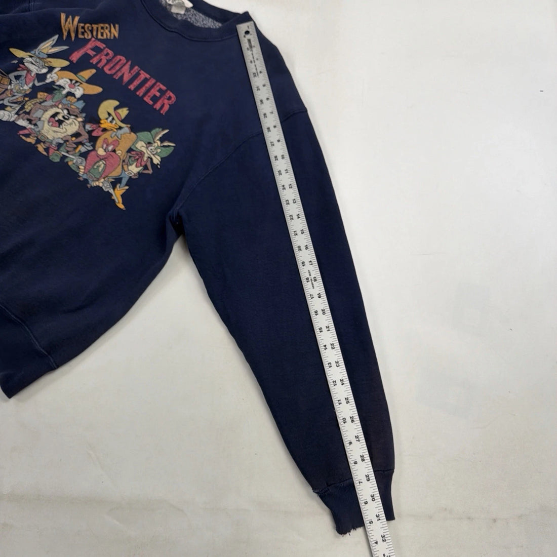 Vintage Acme Looney Tunes Western Frontier Crewneck Sweatshirt Size Medium 90s