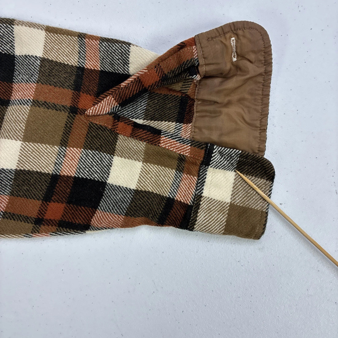 Vintage Button Up Shirt Size Large Plaid Brown