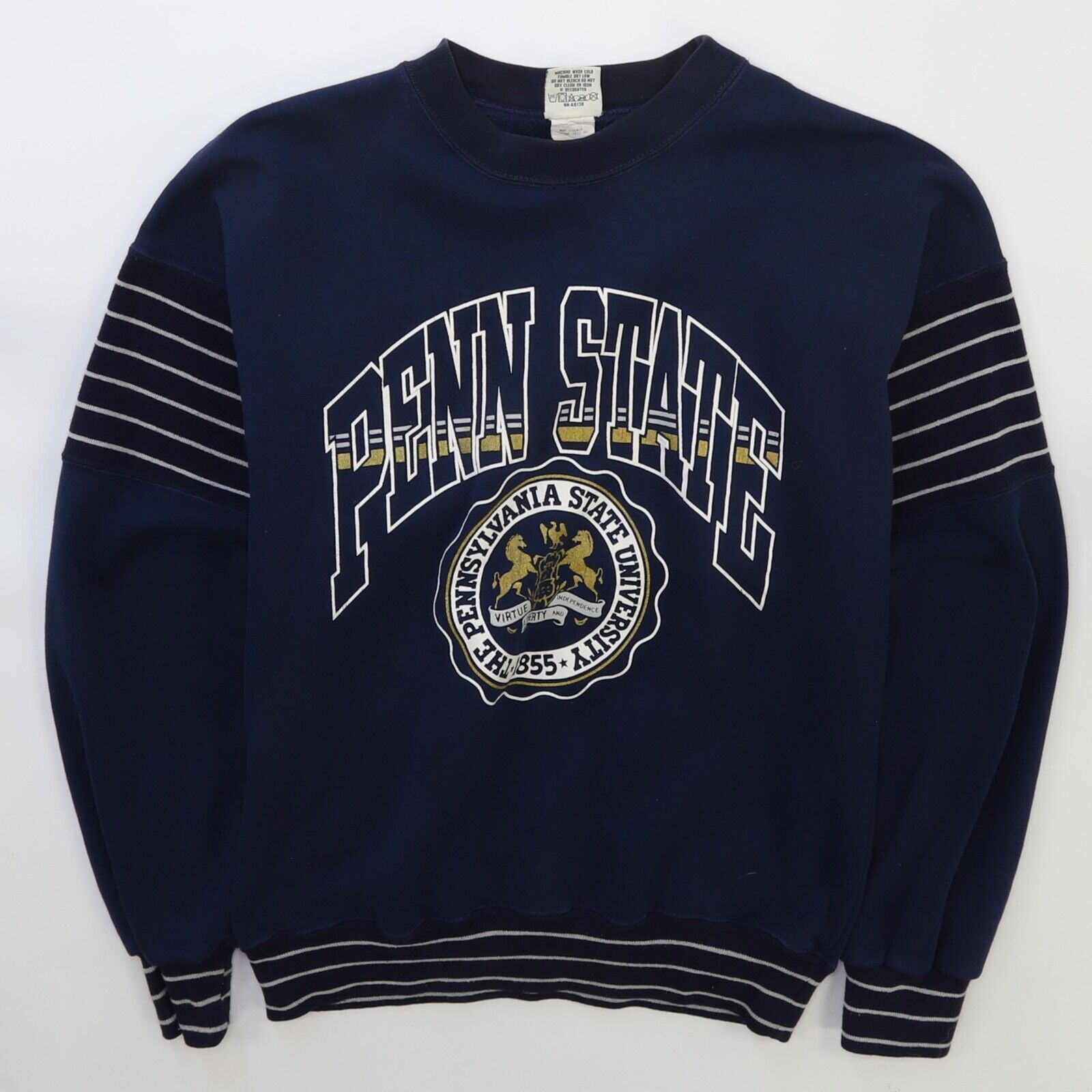 Vintage Penn State Nittany Lions Crest Crewneck Sweatshirt Large 90s N Throwback Vault