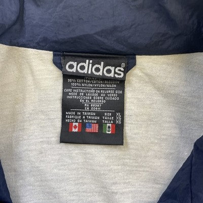 Vintage Adidas Windbreaker Light Jacket Size XL Blue White