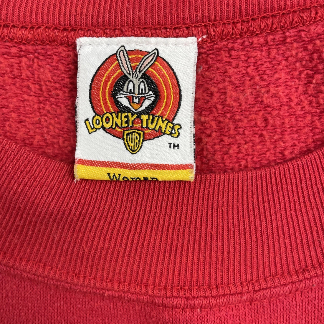 Vintage Tweety Bird Looney Tunes Crewneck Sweatshirt Womens Size XL Red 1999 90s