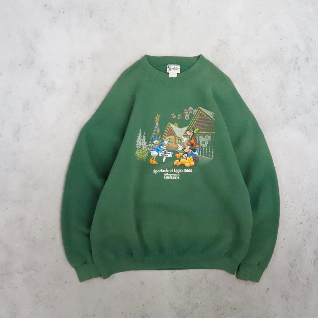 Vintage Mickey Mouse Christmas Spectacle Of Lights Disney Crewneck Sweatshirt XL