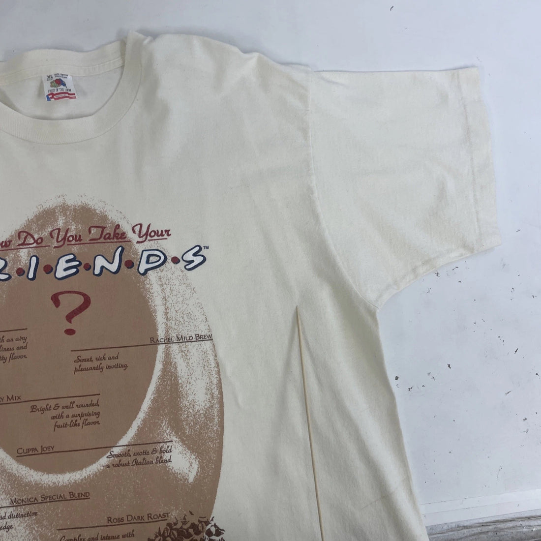 Vintage How Do You Take Your Friends Coffee T-Shirt Size XL Sitcom TV 1995 90s