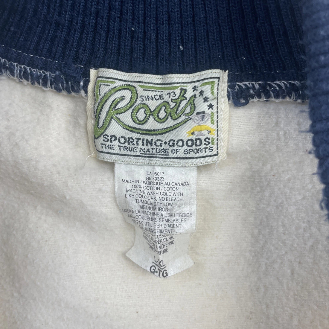 Vintage Roots Canada Varsity Bomber Jacket Size XL
