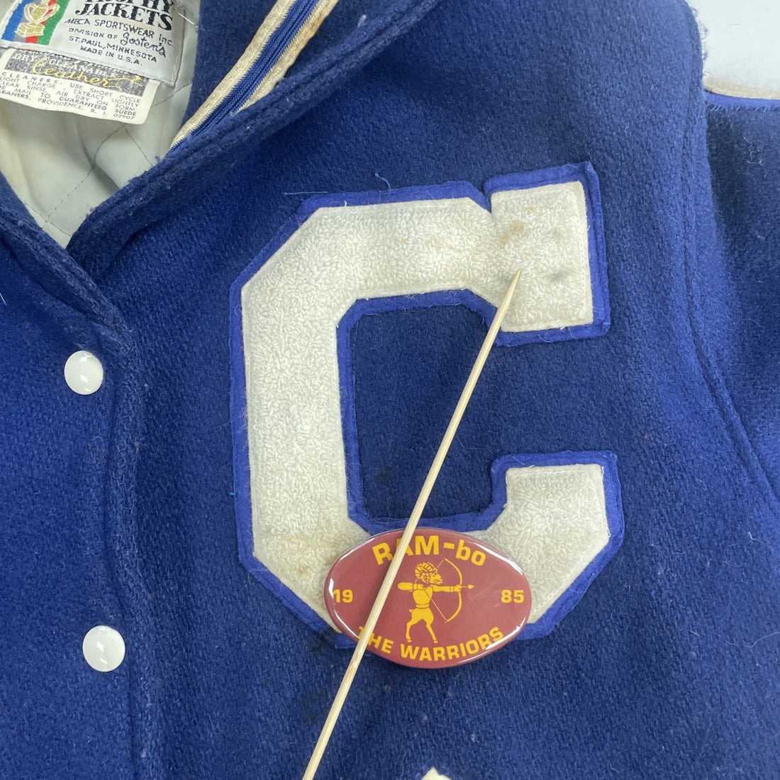 Vintage Cambridge Cheerleader Wool Varsity Letterman Jacket Size XS 80s