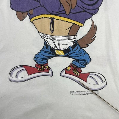 Vintage Taz Looney Tunes T-Shirt Size Large Double Sided 1993 90s