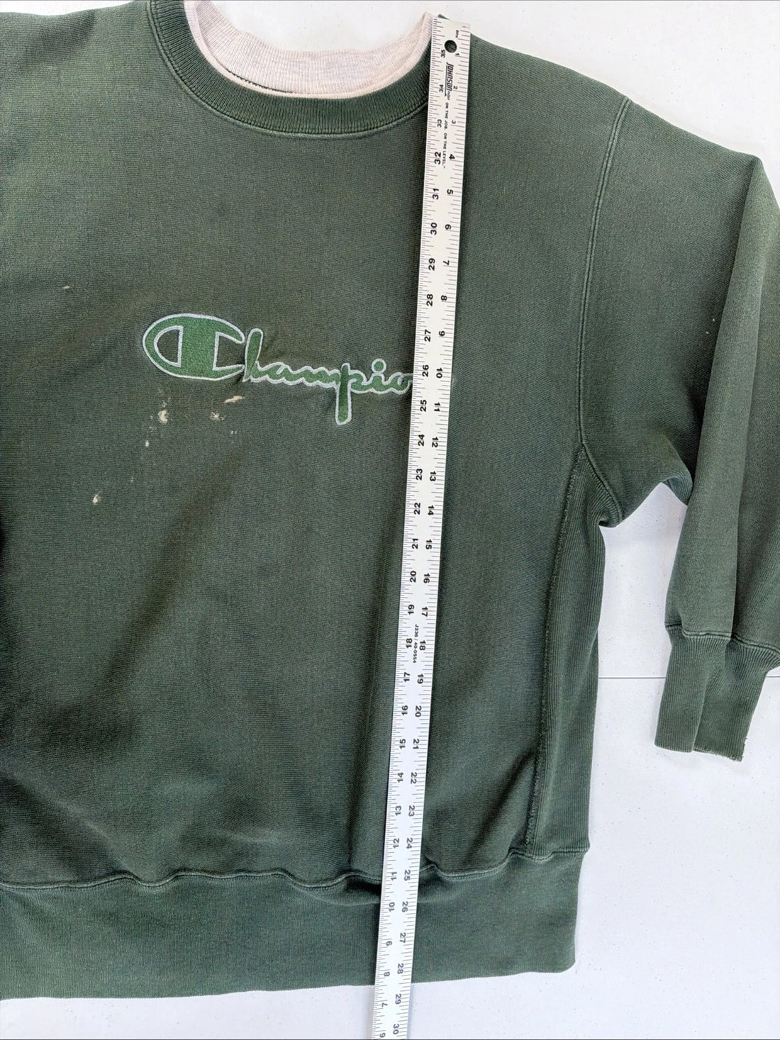 Vintage Champion Reverse Weave Crewneck Sweatshirt Size Large Green 90s