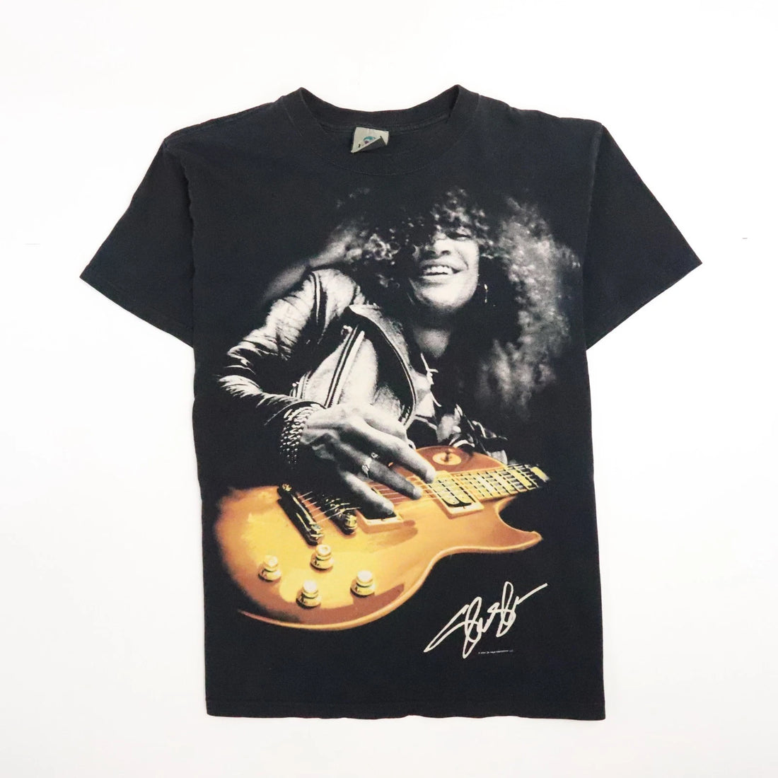 Vintage Slash Guns N Roses Liquid Blue T-Shirt Size Large Band Tee