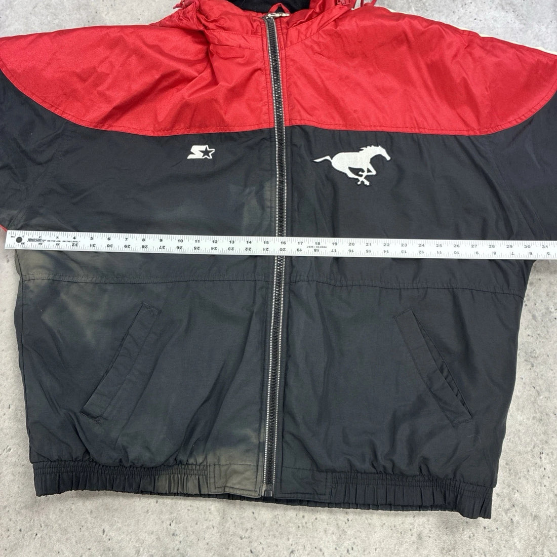 Vintage Calgary Stampeders Starter Puffer Jacket Size XL CFL