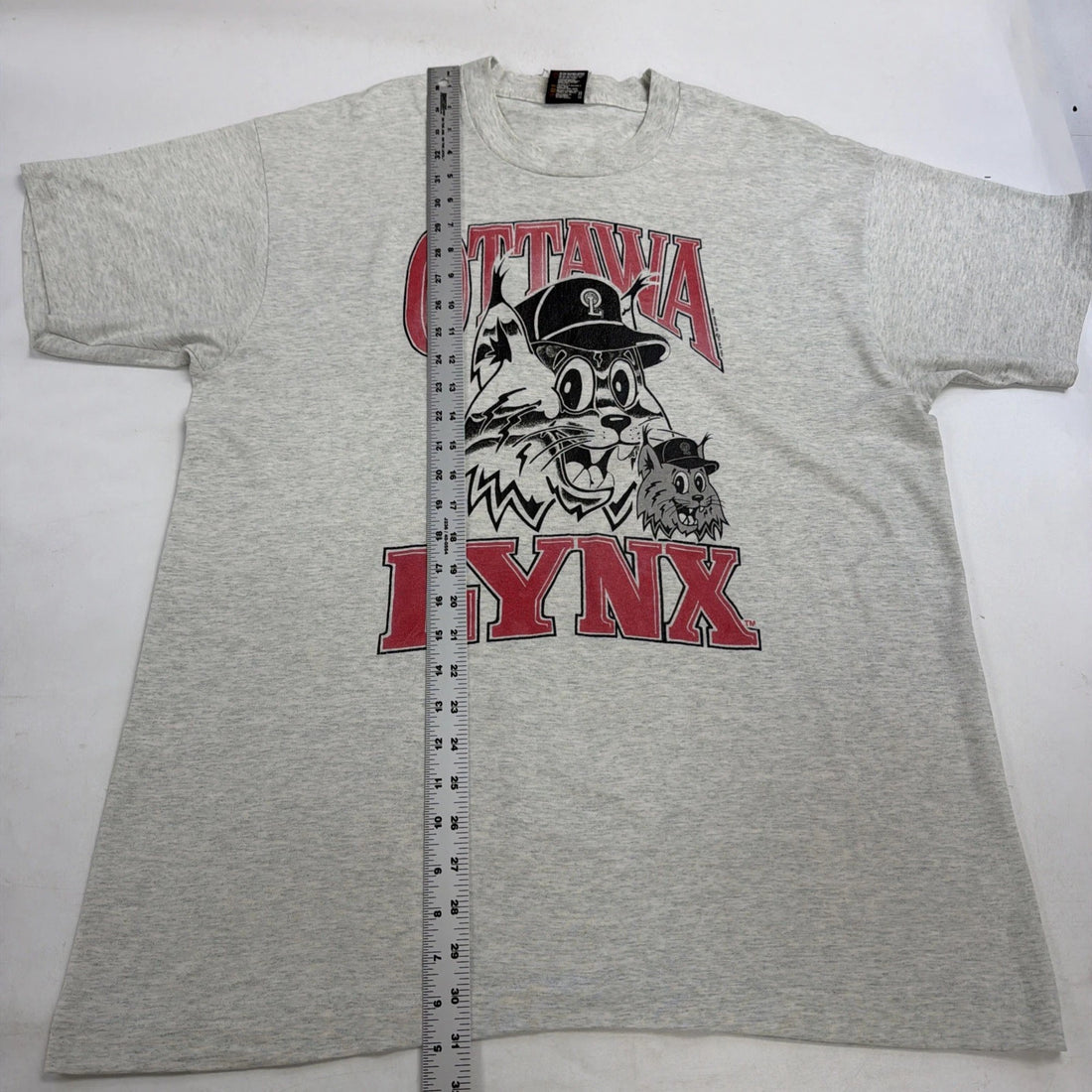 Vintage Ottawa Lynx Baseball T-Shirt Size XL MLB IL MiLB