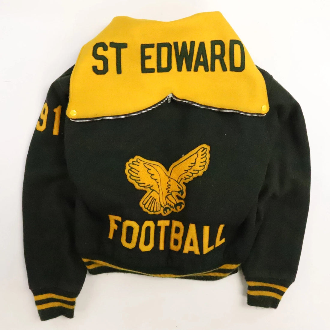 Vintage St. Edward Eagles Football Wool Varsity Jacket Size 46 90s
