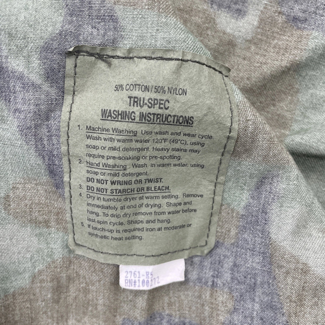 Vintage Military Army Field Jacket Size Large Long Woodland Camo