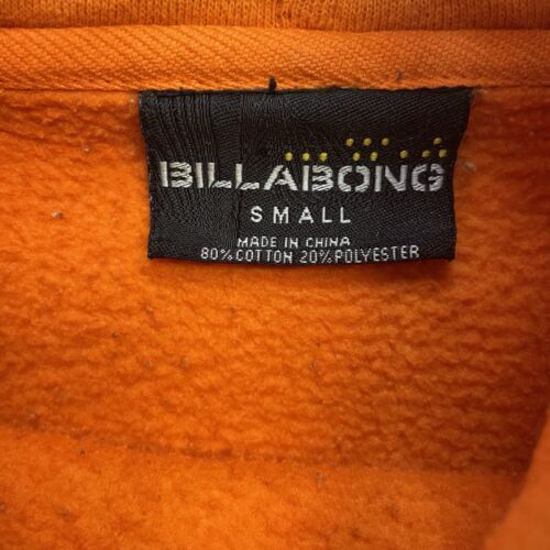 Billabong Sweatshirt Hoodie Size Small Orange