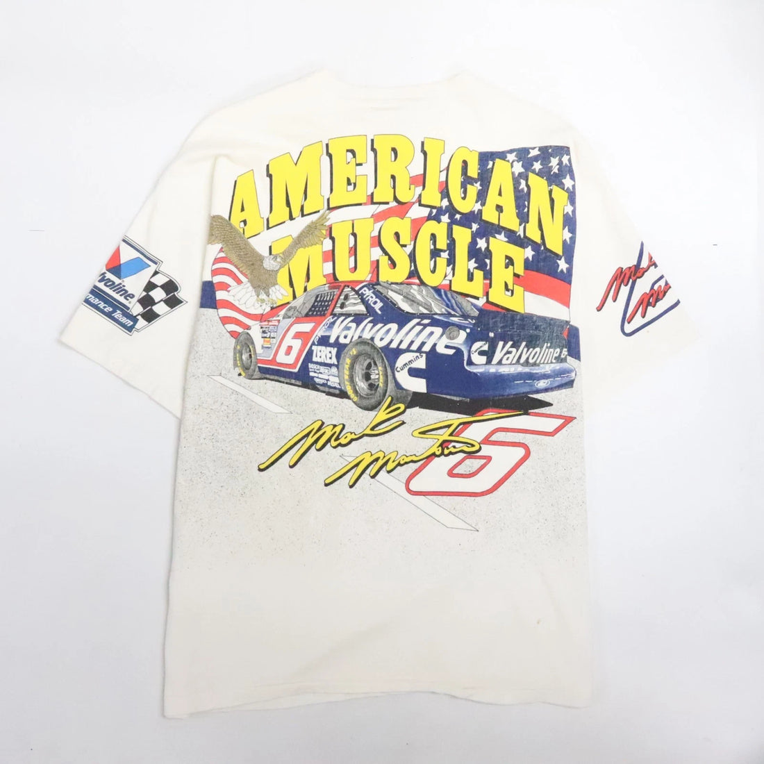 Vintage Mark Martin American Muscle Valvoline Racing T-Shirt Large AOP