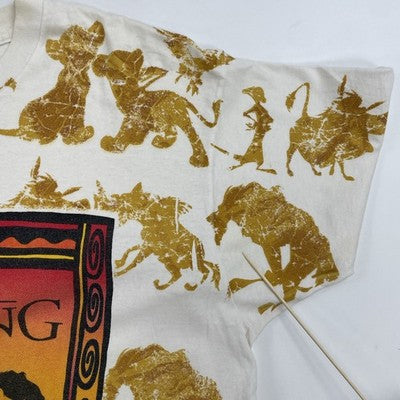 Vintage The Lion King Disney T-Shirt Size XL All Over Print 90s