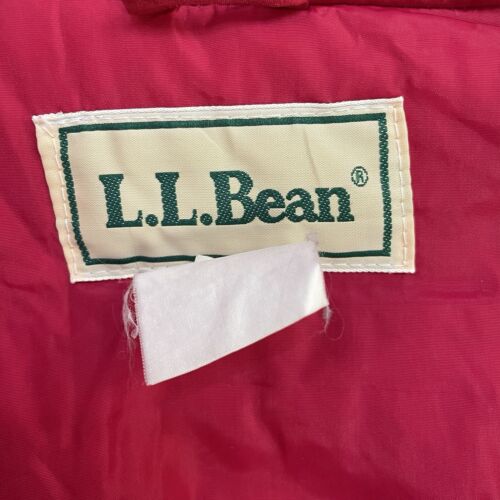 Vintage L.L. Bean Puffer Bomber Jacket Size Large Blue Down Insulated