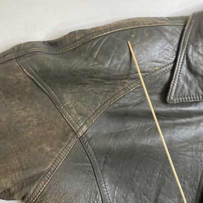 Vintage Anneta Price Lambskin Leather Bomber Jacket Size Medium