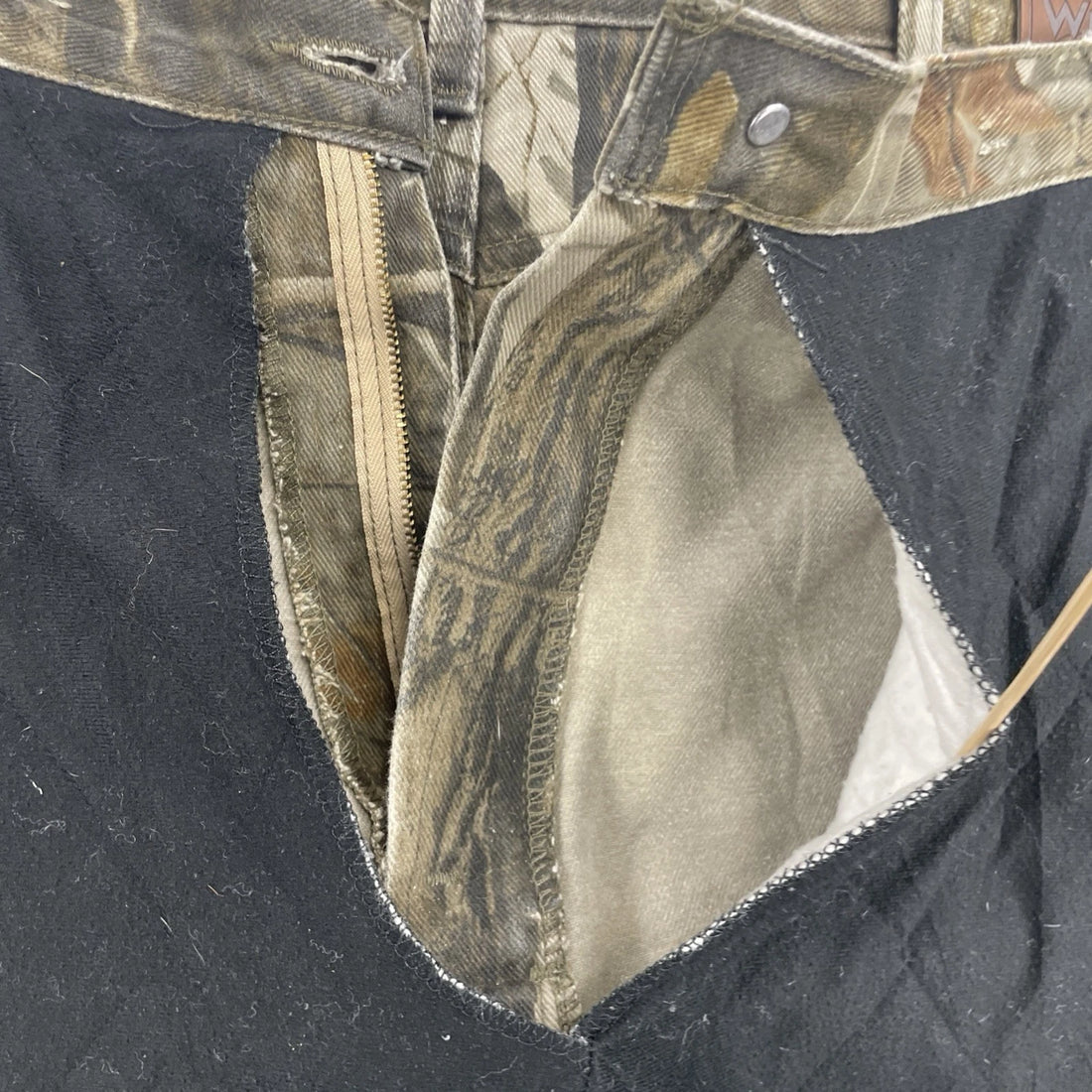 Vintage Wrangler Pro Gear Realtree Hardwoods Camo Pants 40 X 32 Fleece Lined