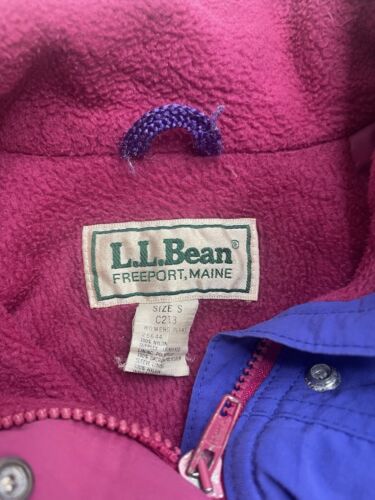 Vintage L.L. Bean Fleece Lined Jacket Size Small Purple