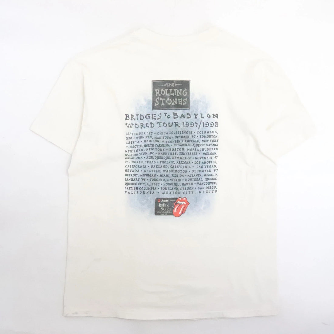 Vintage The Rolling Stones Bridges To Babylon T-Shirt Size XL Distressed 90s