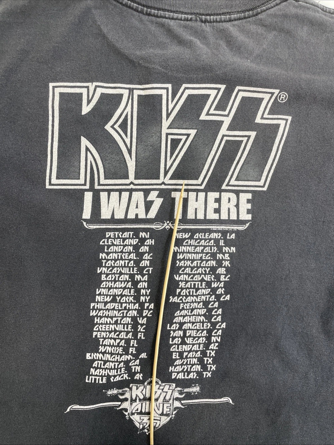 Kiss Alive 35 I Was There T-Shirt Size Small Band Tee