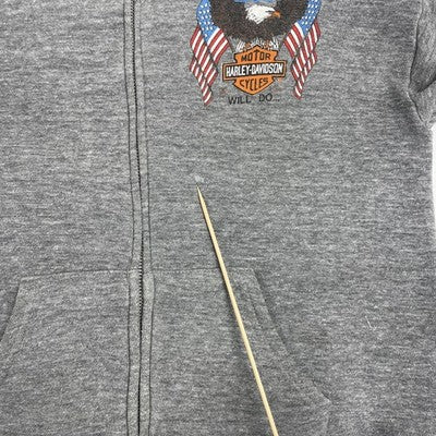 Vintage Harley Davidson Eagle Only The Best Zip Sweatshirt Hoodie Medium 80s
