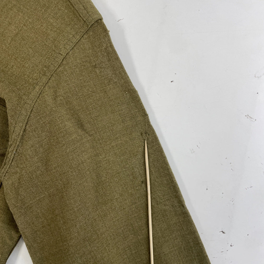 Vintage Military Wool Button Up Shirt Size 15 1/2 X 34