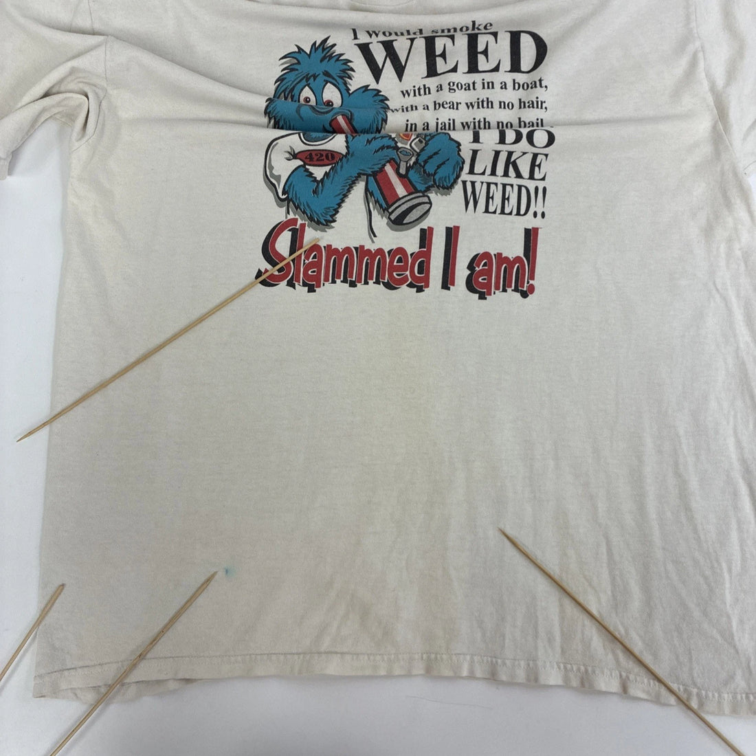 Vintage Weed Slammed I Am T-Shirt Size XL